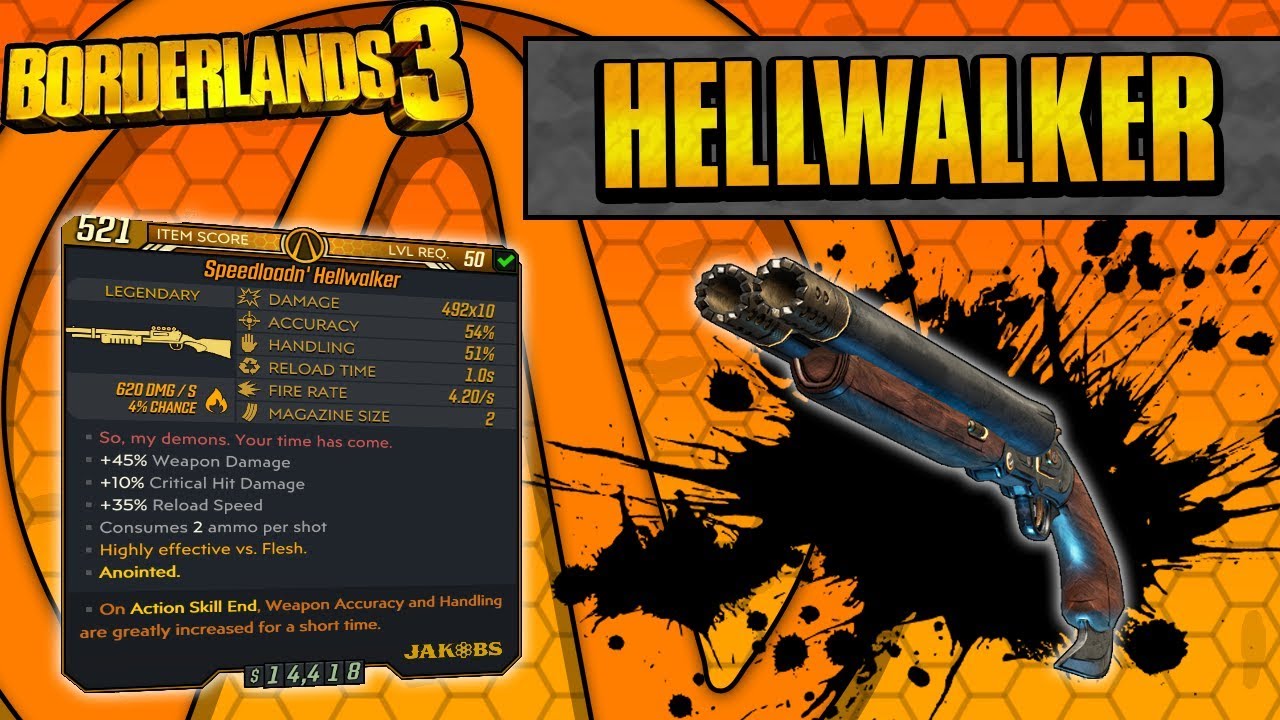 Borderlands 3 | Hellwalker Legendary Weapon Guide (DOOM Super Shotgun!)
