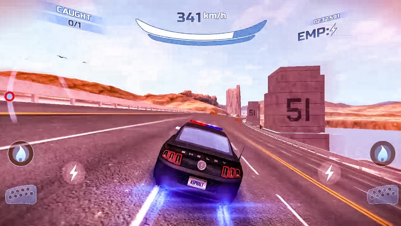Ford Shelby GT Police Car Driving in Asphalt Nitro - Electric Mode of Best Car Game