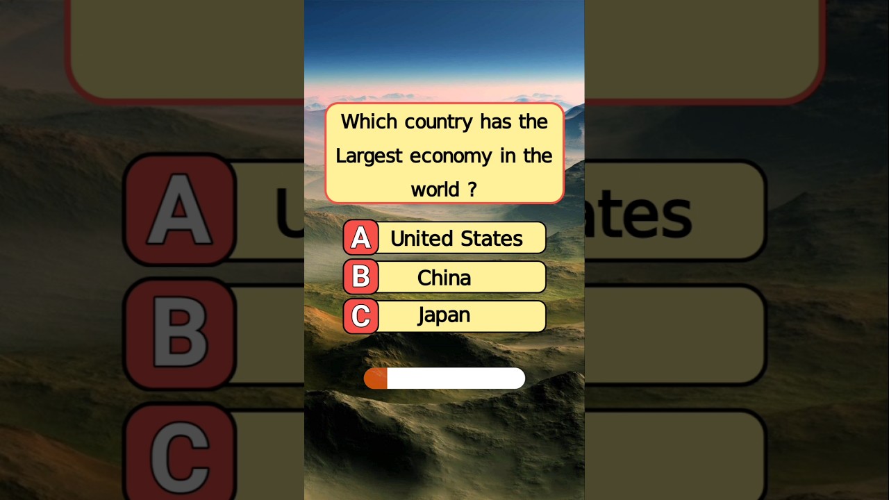 Which country has the largest economy? #quiz #facts #knowledge