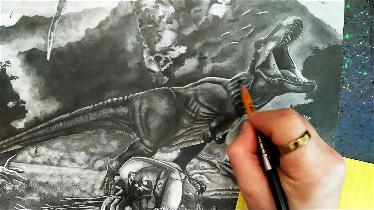 Jurassic Park рисунок карандашом