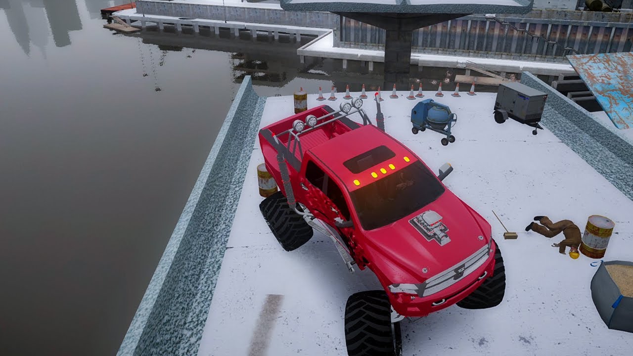 GTA 4 WINTER CRASH TEST OF REAL CARS  WINTER MOOD (WINTER CRASH TEST #86)