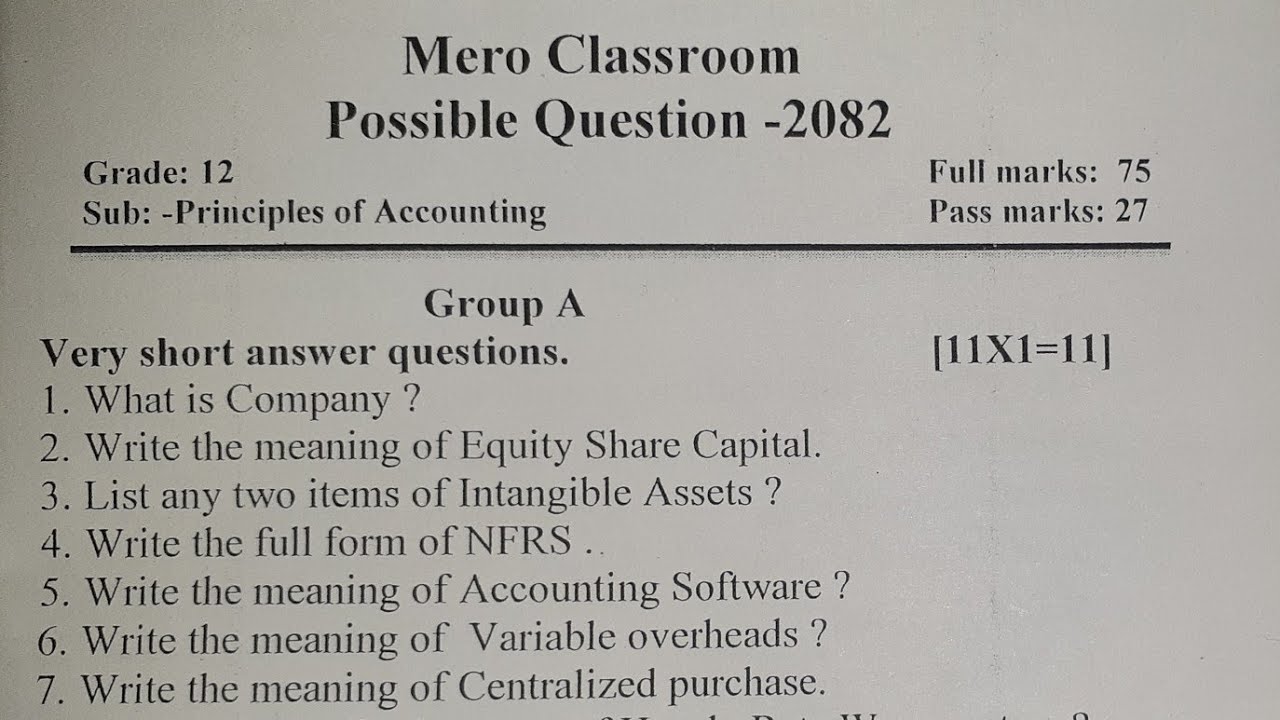 Class 12 Account Possible Question || Final Tips And Tricks || How To Achieve Good Marks In Account