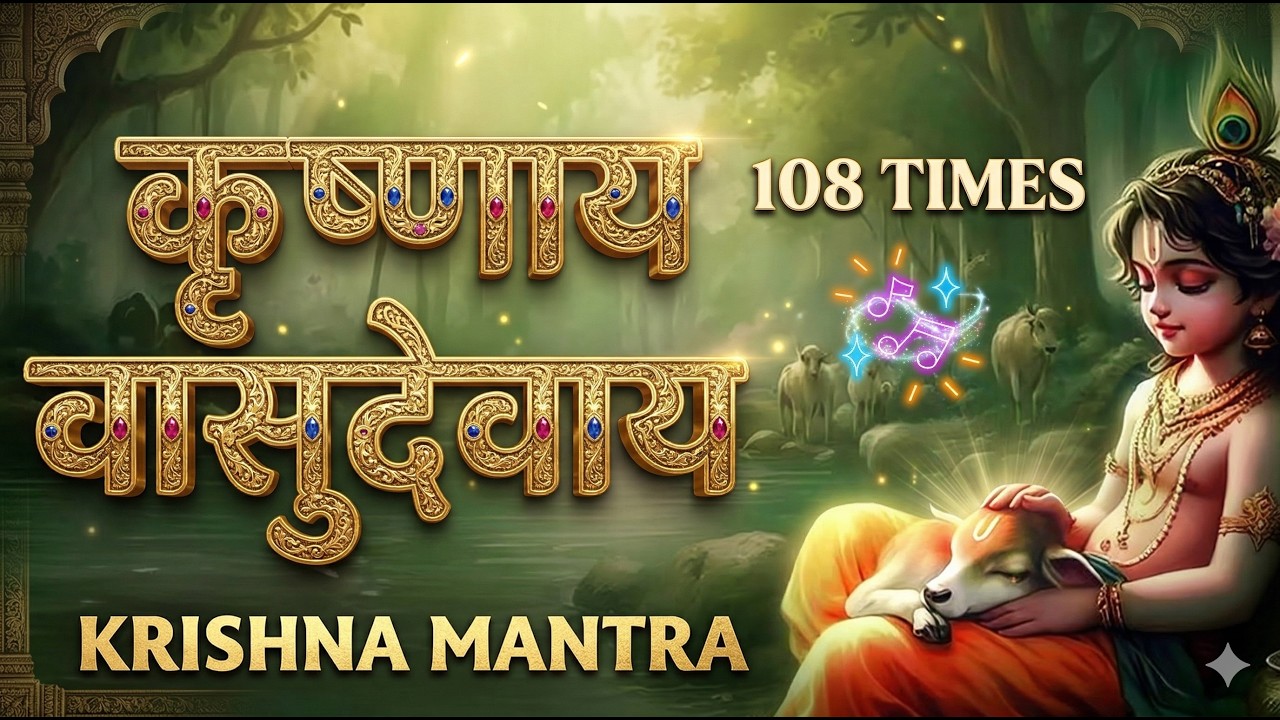 Krishna Mantra - Om Krishnaya Vasudevaya 108 Times | Bhakti Song ॐ कृष्णाय वासुदेवाय हरये परमात्मने