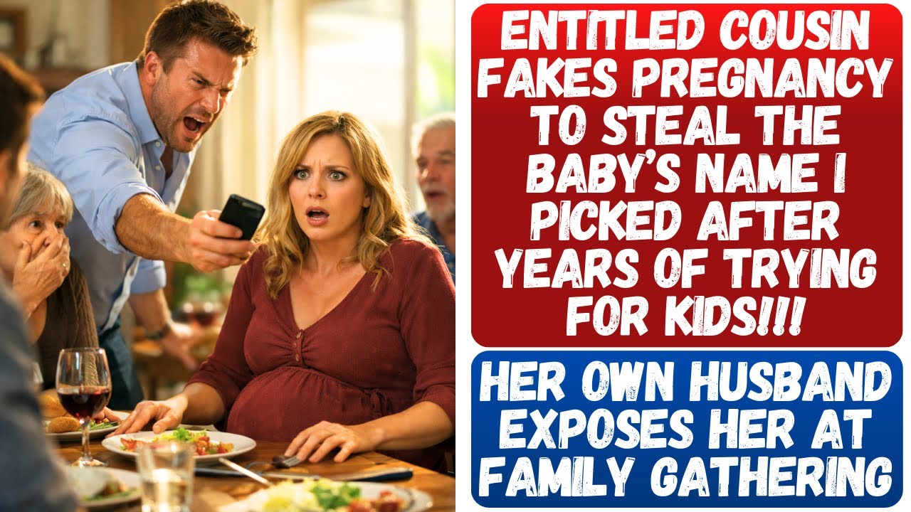 ENTITLED COUSIN FAKES PREGNANCY TO STEAL THE BABY’S NAME I PICKED AFTER YEARS OF TRYING FOR KIDS!!!