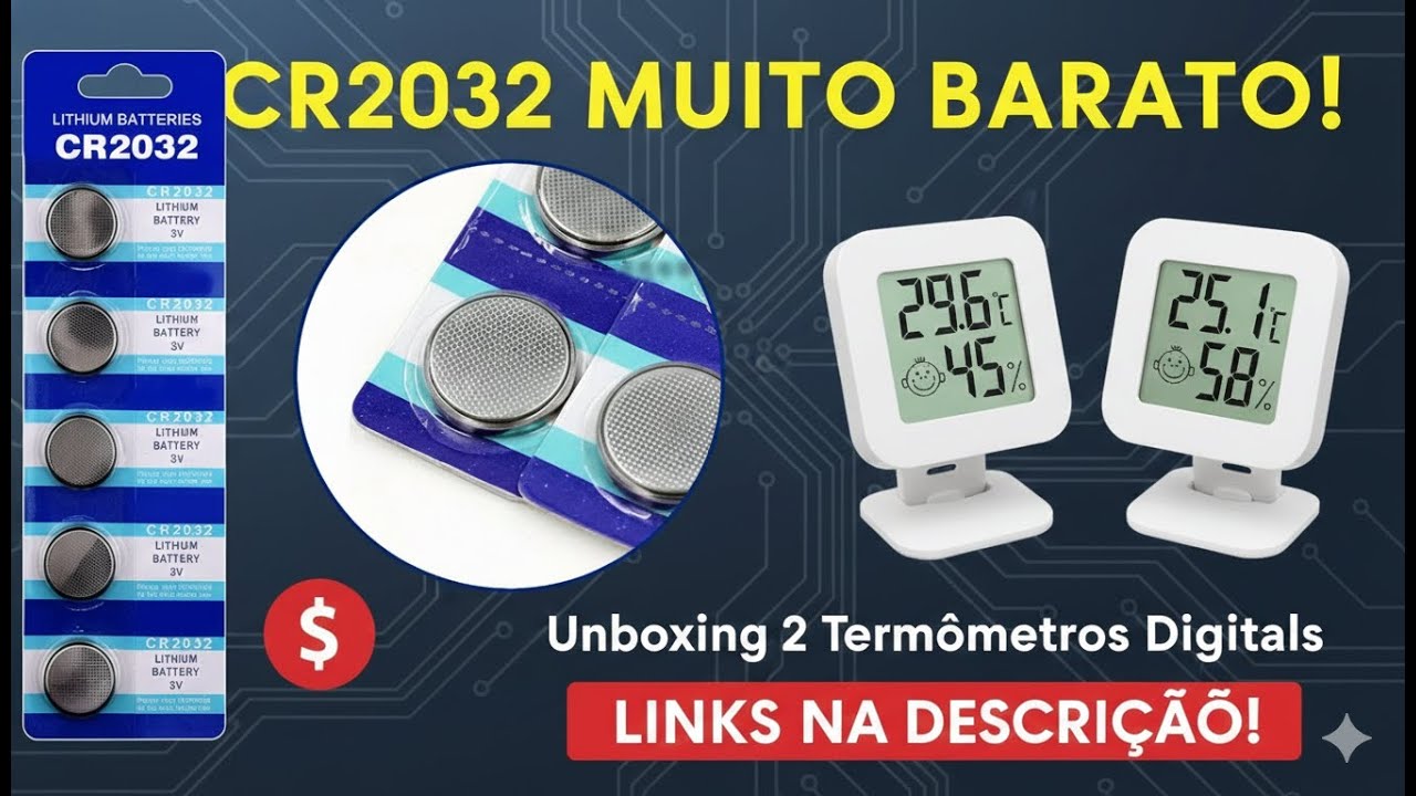 ECONTRE AQUI CARTELA DE BATERIAS CR2032 BARATINHA
