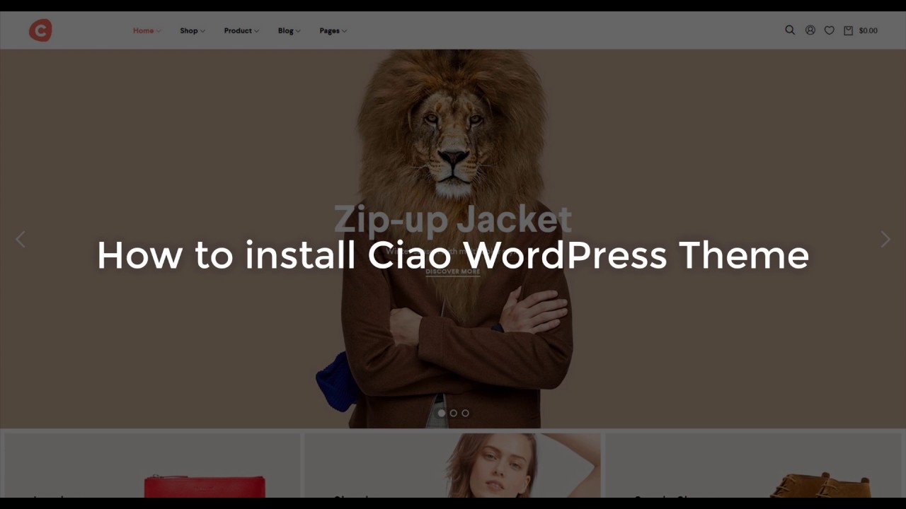 How to install Ciao WordPress Theme