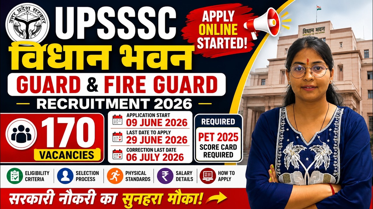 🔥 UPSSSC Vidhan Bhawan Guard & Fire Guard Recruitment 2026 | 170 Vacancies | Apply Online Started 🚀