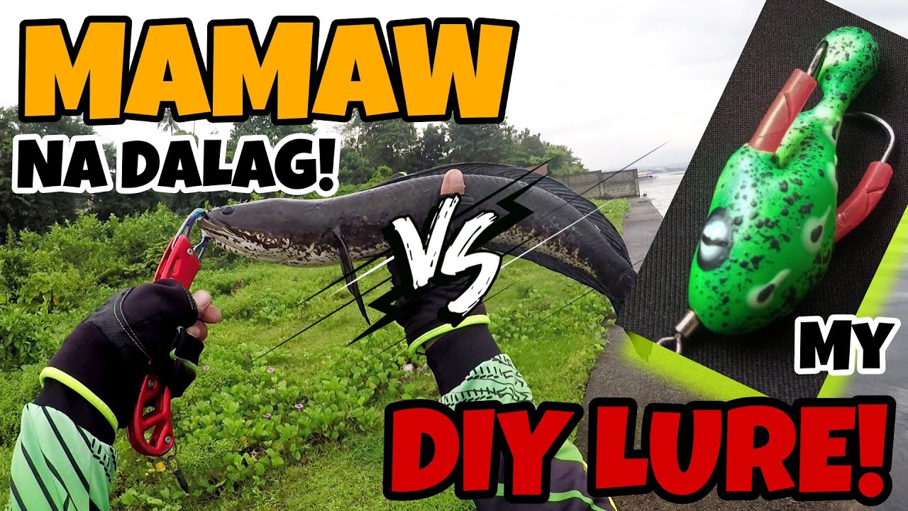 MAMAW NA DALAG/SNAKEHEAD DITO SA TAAL LAKE HULI NG DEADLY DIY LURE KO! HEAVY COVER  FISHING!