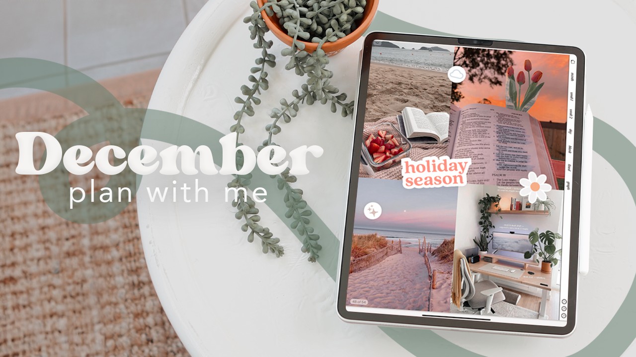 💌🎧 December Digital Plan with me | Pitaka Cases, + free sticker pack ✨