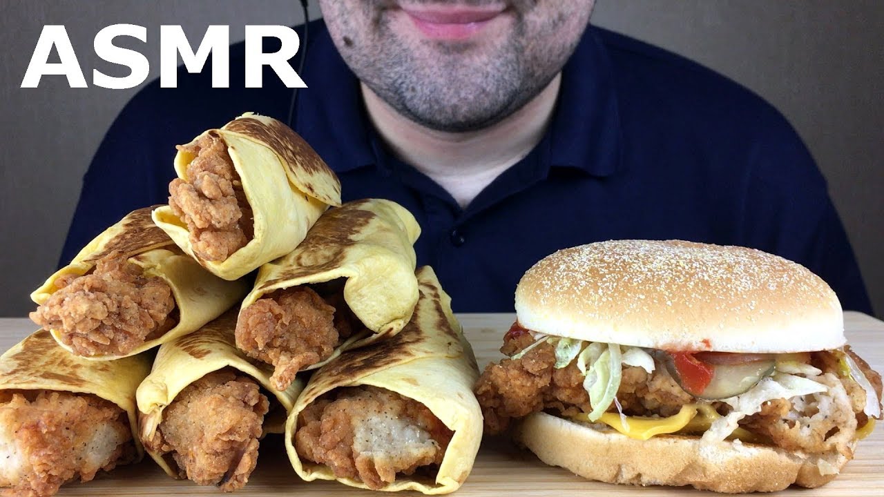АСМР KFC 6 ТВИСТЕРОВ И ЧИЗБУРГЕР ДЕ ЛЮКС (Итинг) Мукбанг