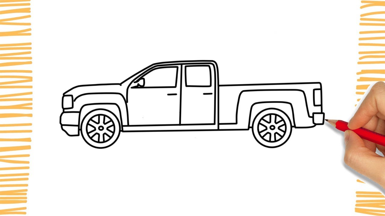 Como dibujar una CAMIONETA I paso a paso