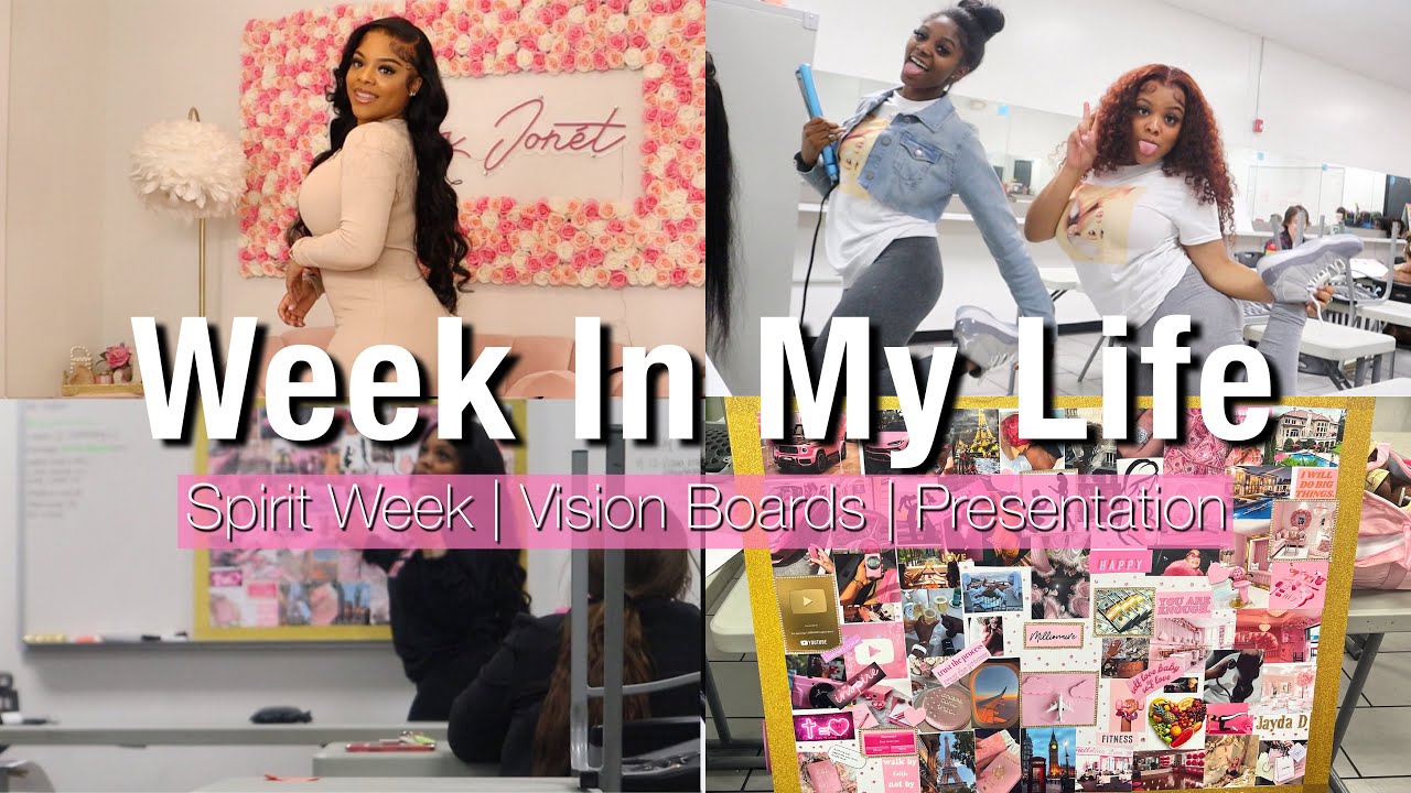 WEEK IN MY LIFE VLOG 🤍 | School Spirit Week ! Making Vision Boards , Hair , & MORE 💕