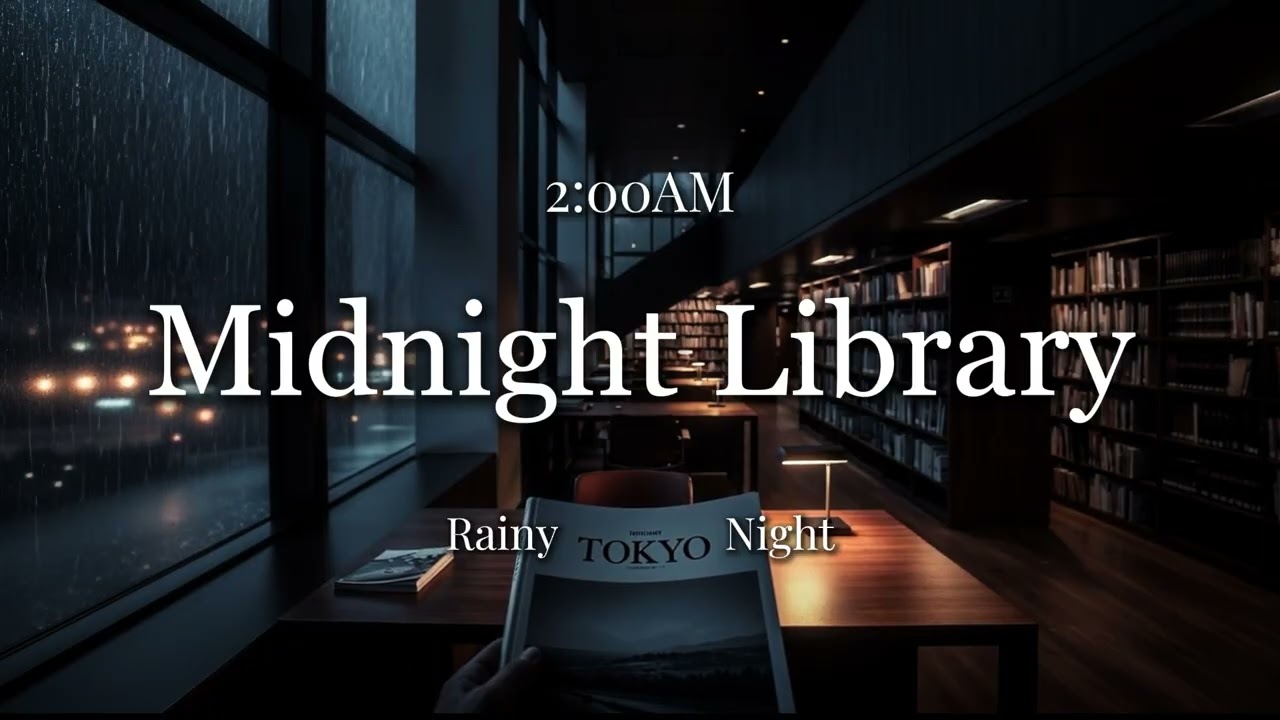 Rainy Tokyo Lo-Fi 🌧 | Midnight Library: A Cozy Nook for Late Night Reading.|真夜中の図書室。雨に溶けるリラックスタイム。