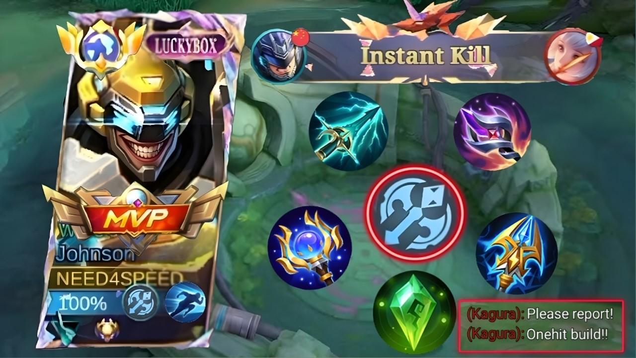 Top Global JOHNSON (Instant Kill ) Your Enemy With This Build And Emblem ! 🔥// MLBB