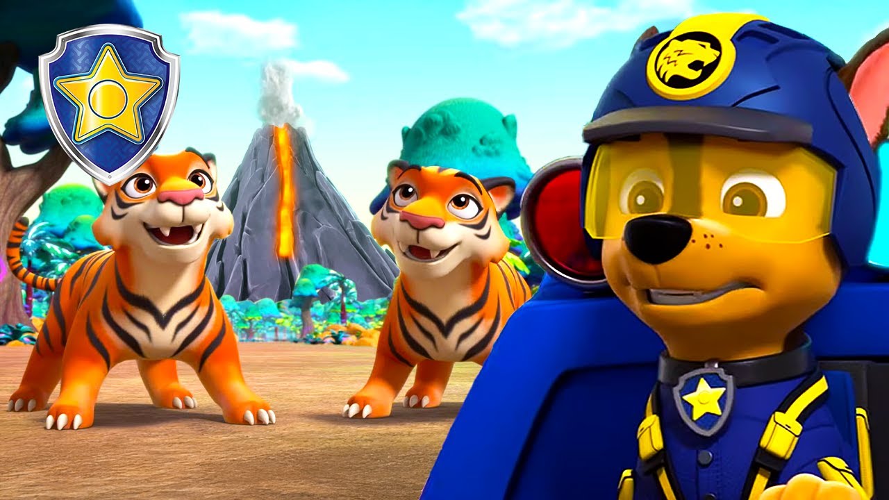 Chase Rescues Jungle Tigers From an ERUPTING Volcano! 🌋🐯 | Chase Official Channel | PAW Patrol