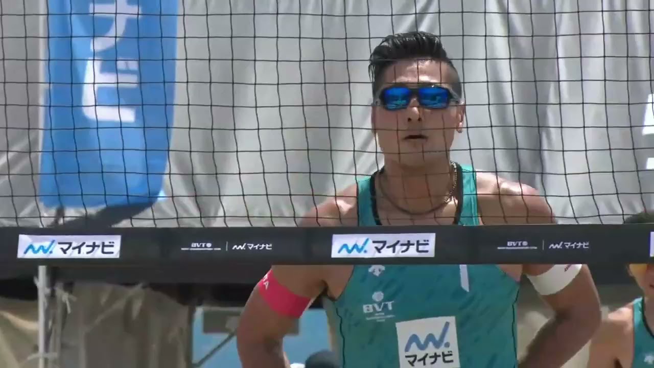 マイナビジャパンビーチバレーボールツアー2021第1戦 立川立飛大会【男子1回戦】石島雄介/白鳥勝浩vs佐藤亮太/平良伸晃　ビーチバレーボール