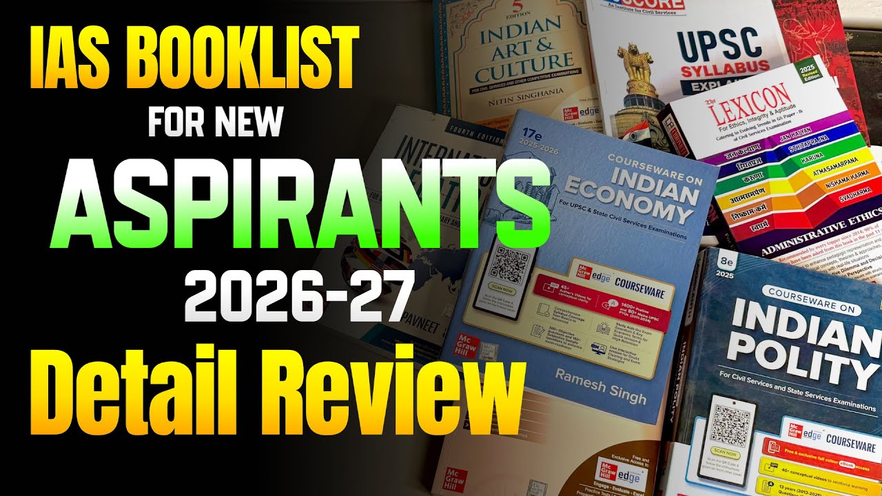 UPSC Complete Booklist 2026-2027 Pre and Mains | UPSC English Medium Topper Booklist | 