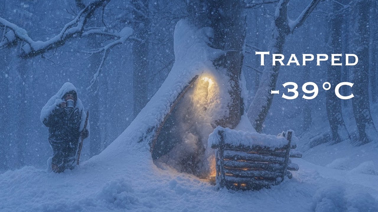 Surviving &ndash;39&deg;C: Trapped in a Deadly Snowstorm with Only Bushcraft Fire Skills