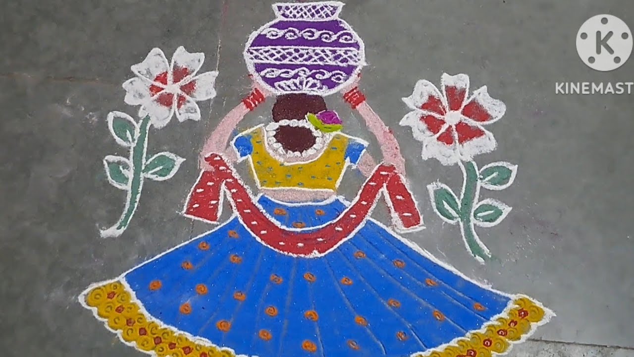 Mahalaxmi muggulu #creative rangoli #attractive rangoli #creative rangoli 