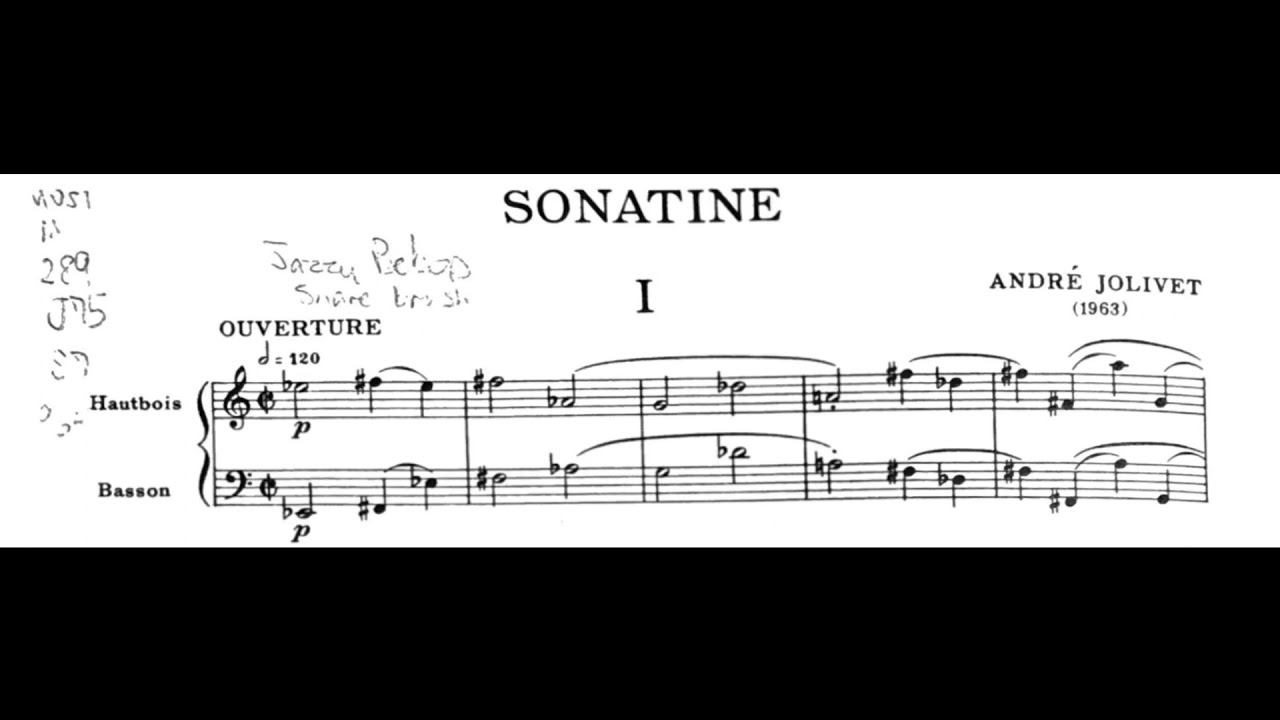 André Jolivet - Sonatine for Oboe and Bassoon