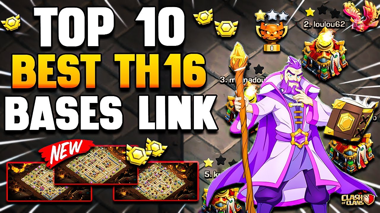 Top 10 Best TH16 War Bases Link | ONLY 1 STAR TH16 Base (Town Hall 16) | COC Th16 CWL & Legend Bases