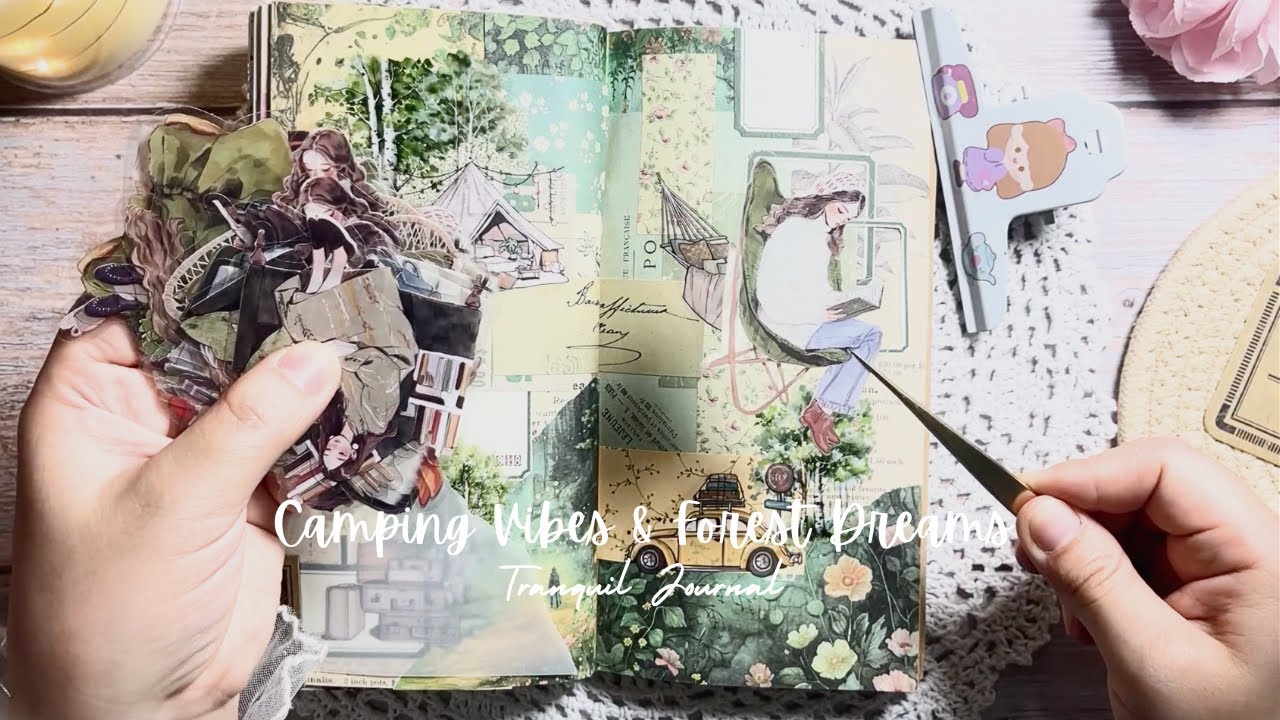 ASMR Journal｜Camping Vibes & Forest Dreams 🏕️💚 | Various sounds of collage｜Sleeping, Relaxing