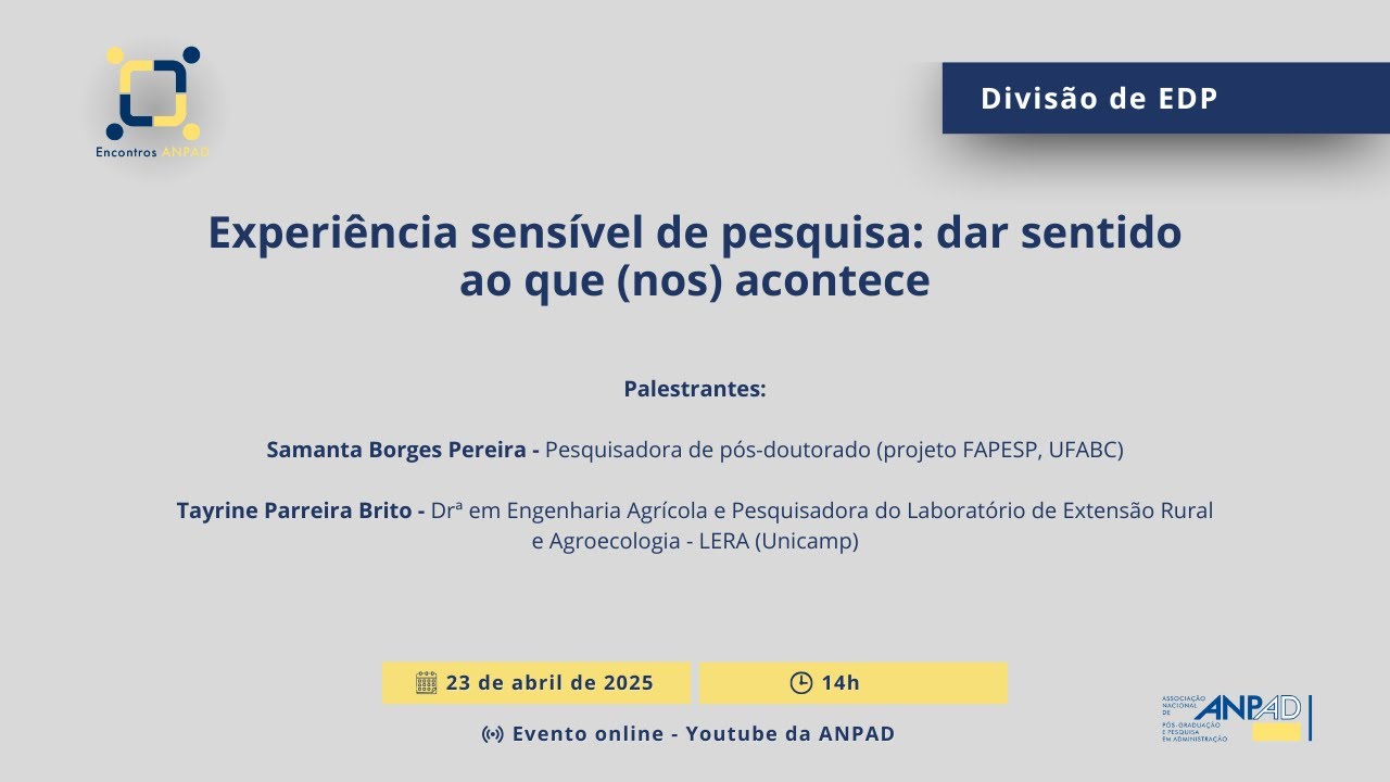 Experiência sensível de pesquisa: dar sentido ao que (nos) acontece