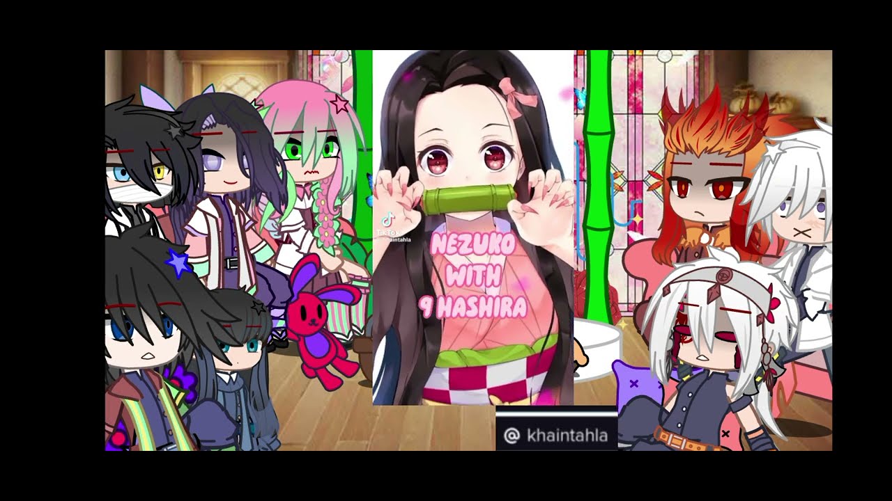 Hashiras react to Nezuko Kamado//#kny//#gacha (description)#reaction 