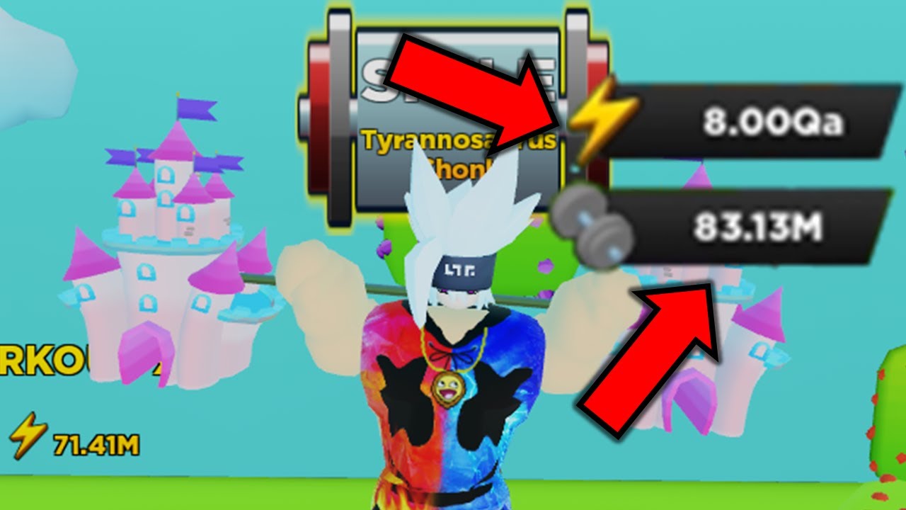 *NEW* Over 8 QUADRILLION ENERGY and 80 MILLION STRENGTH on Roblox Strongman Simulator !