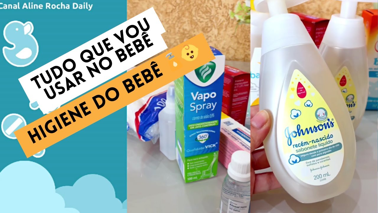 Itens de higiene do bebê: tudo o que vou usar no banho, troca e cuidados diários 👶🧴 #recémnascido