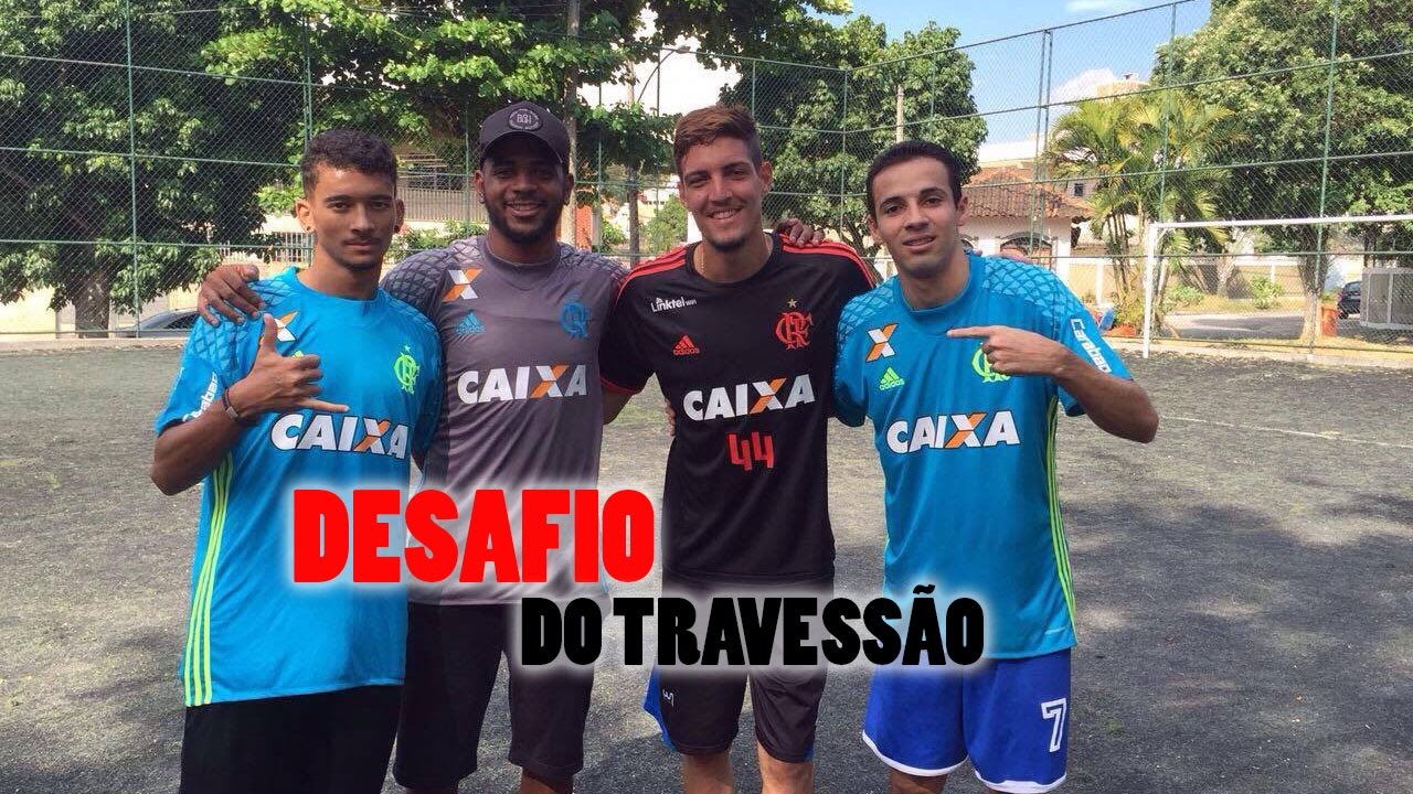 DESAFIO DO TRAVESSÃO COM O GOLEIRO THIAGO DO FLAMENGO