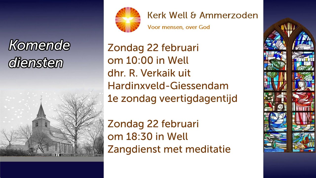 Live uitzending Hervormde Gemeente Well-Ammerzoden