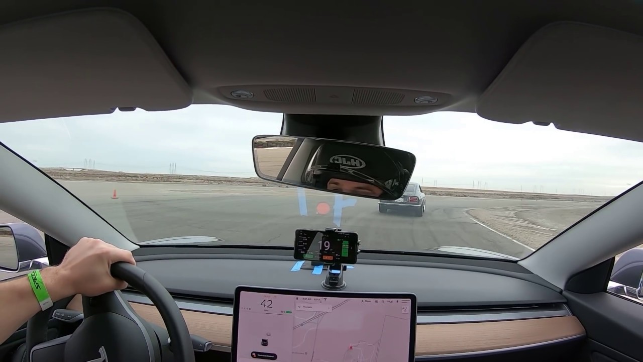 Tesla Model 3 Track Mode Spin at Buttonwillow