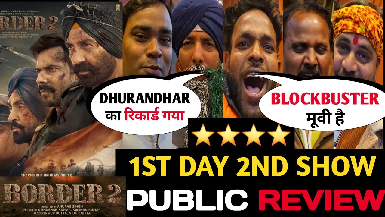 Border 2 Movie First Day Second Show Public Review || border 2 day 1 public reaction #sunnydeol 