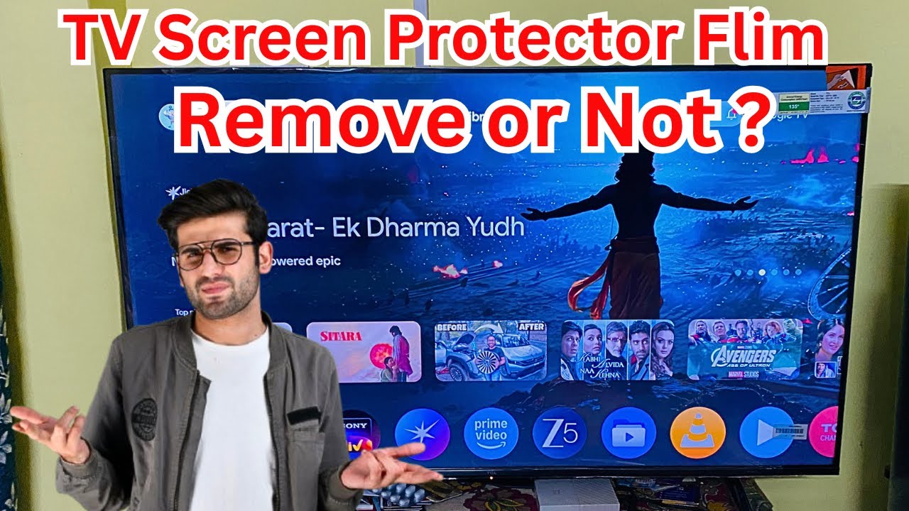 TV Screen Protector film Removed or Not | How to remove Protector screen film | TCL P7k or P71k Qled