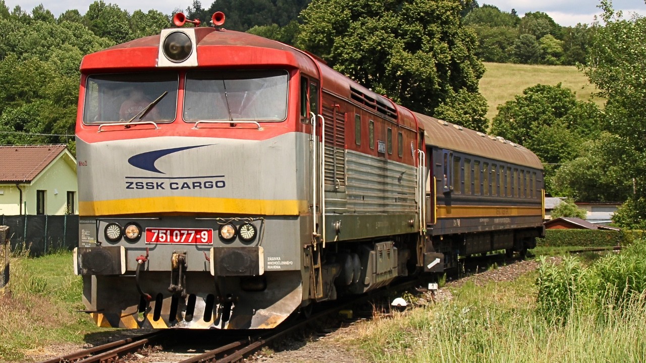 751.077 Merací vlak na trati ŽSR 166 9.6.2025