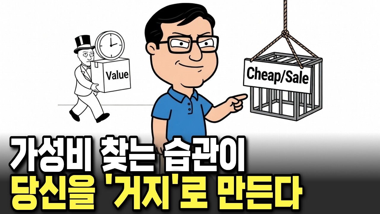 싼 게 비지떡이 아니라 '지옥'인 이유. 당신이 가성비에 집착할수록 절대 부자가 될 수 없는 소름 돋는 폭로