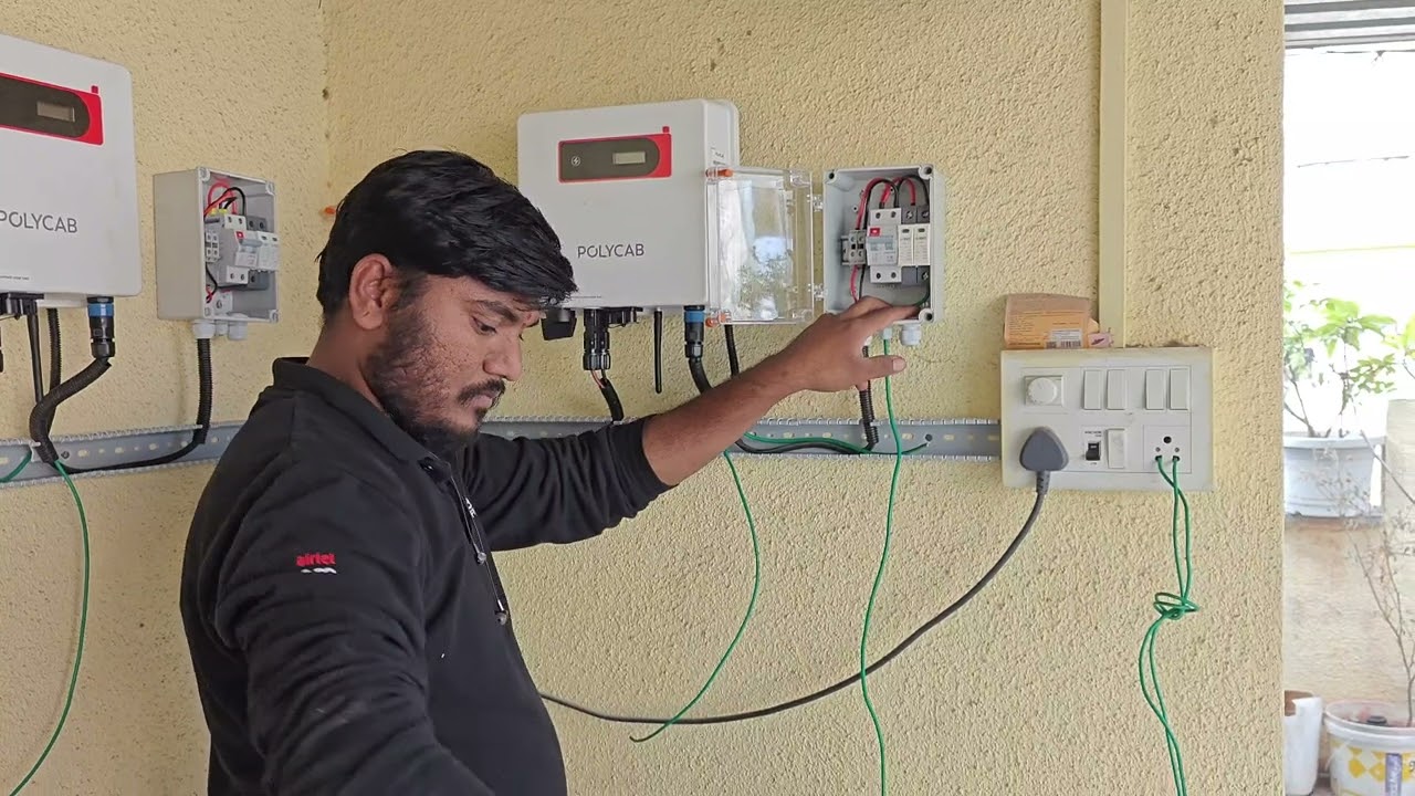 इन्वर्टर वायरिंग#viral #electrician #solarrepair #solarconverter 