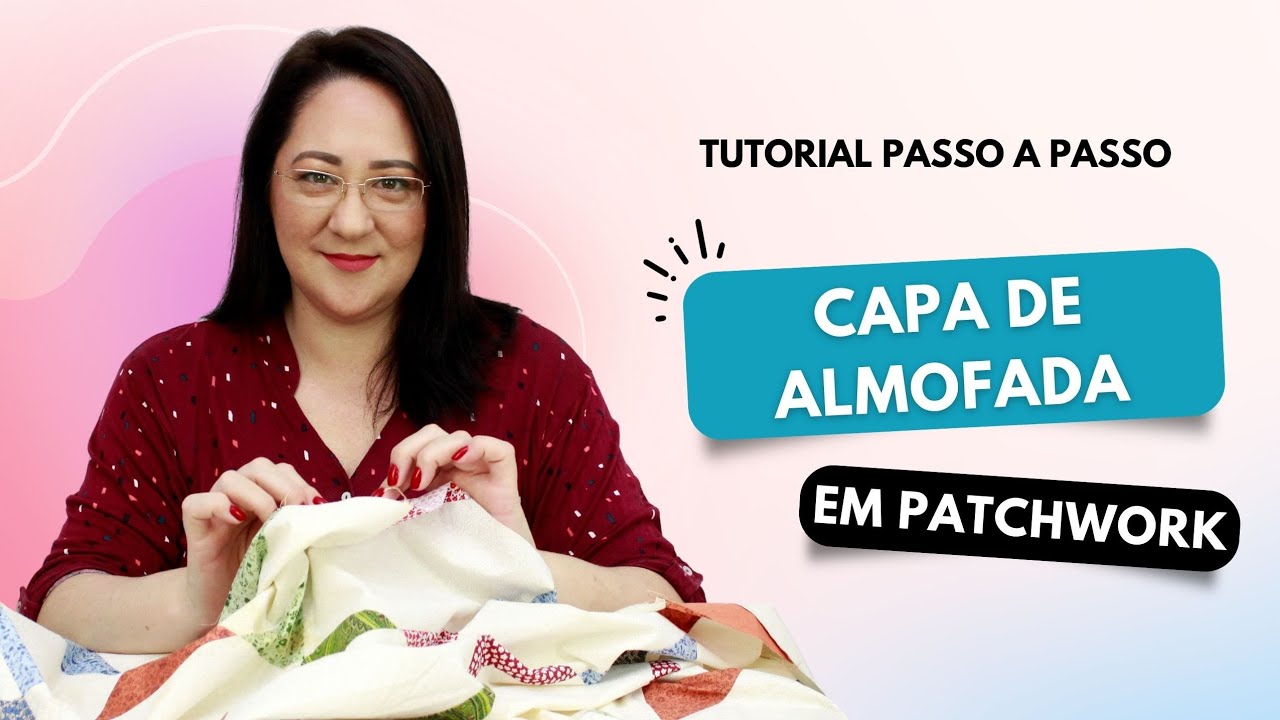 Capa de Almofada em Patchwork