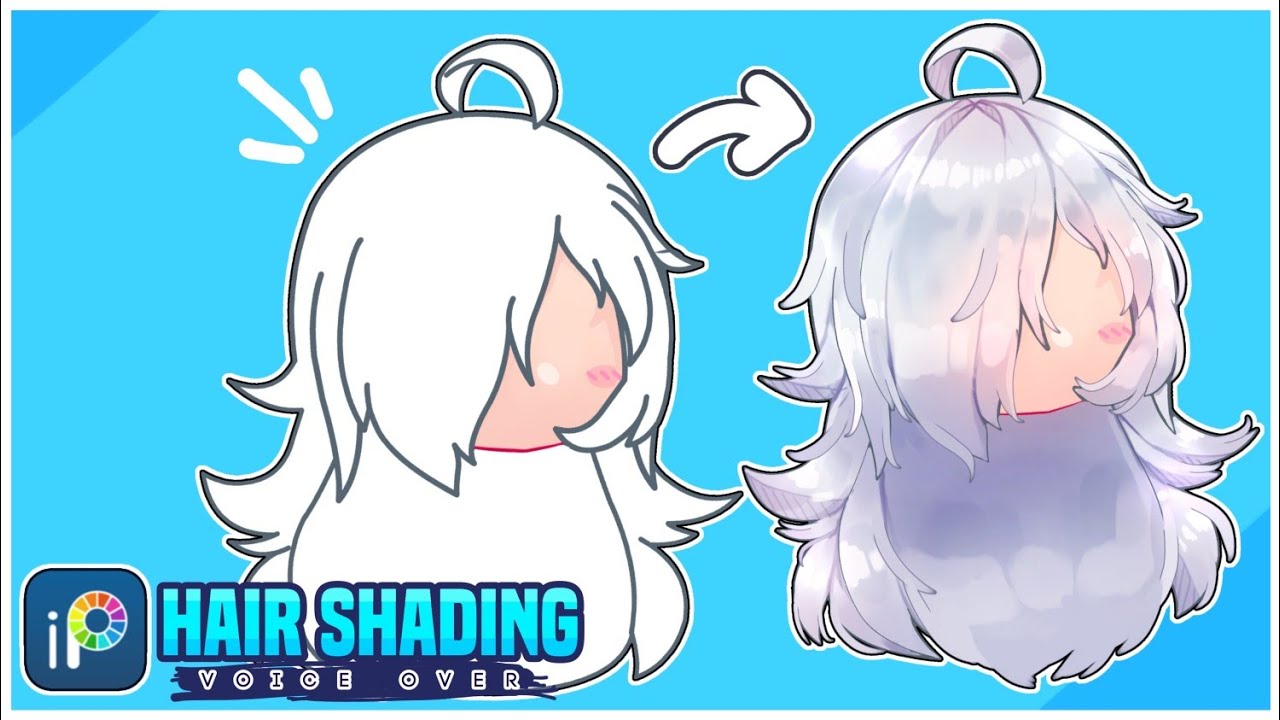 Как затенить/отредактировать 🤍БЕЛЫЕ ВОЛОСЫ🤍 []Голос за кадром[] IbispaintX (+Бесплатные кисти)