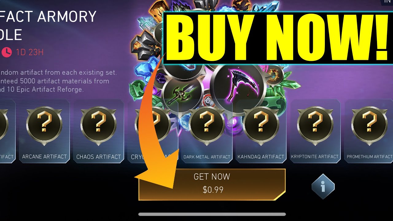 10 Solo Raid Artifacts For 1$ Bug! Buy New! Injustice 2 Mobile