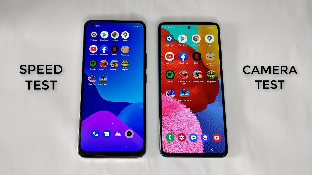 REALME 8 (8GB) VS SAMSUNG A51 (6GB) SPEED TEST AND CAMERA
