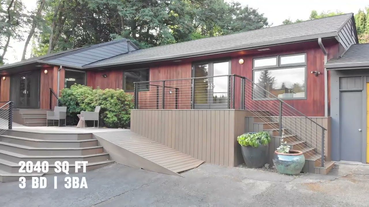 Redmond Living 🌊 Stunning Mid-Century Modern Rambler| Bellevue/Redmond Home for Sale