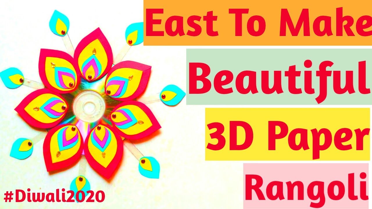 How To Make 3D Paper Rangoli | Craft Box #Diwali2020