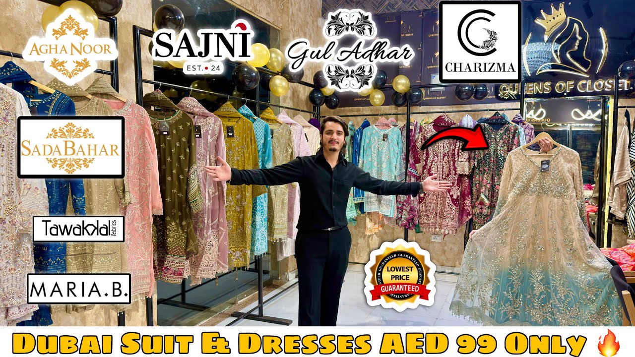 Original Suits & Dresses Aed 99 only 😱 imported from Dubai 🔥 High End Quality Wholesale & Retail 