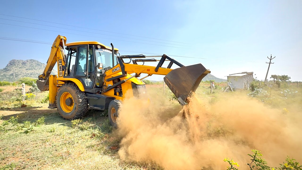 JCB 3DX Backhoe Loader Owner Driving from Land CleaningCleaning work | JCB | JCB video