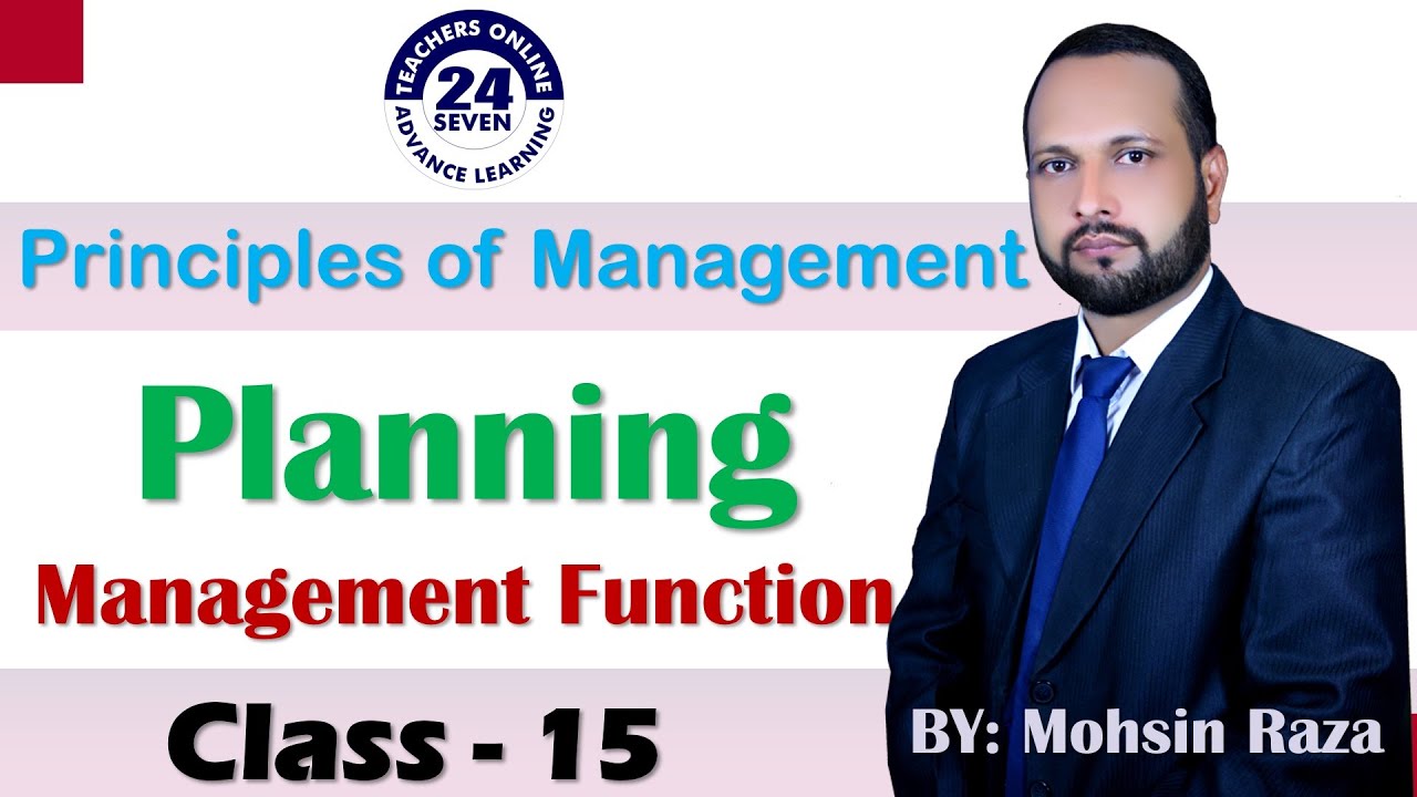 MGT503 Short Lecture - 15 | VU Short Lecture | Management Functions - Planning in (Urdu / Hindi)