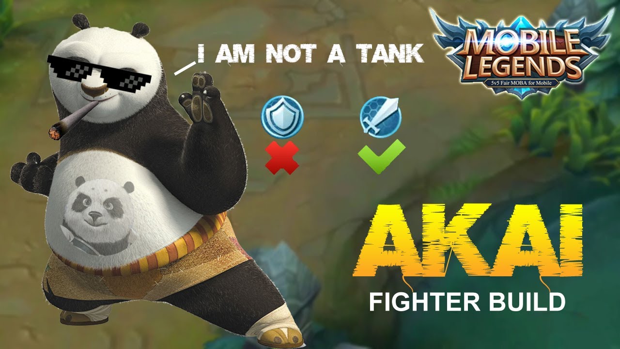 Mobile Legends - Don't Try This Build!!! AKAI as a Fighter Legendary Kill [Troll Build] MVP