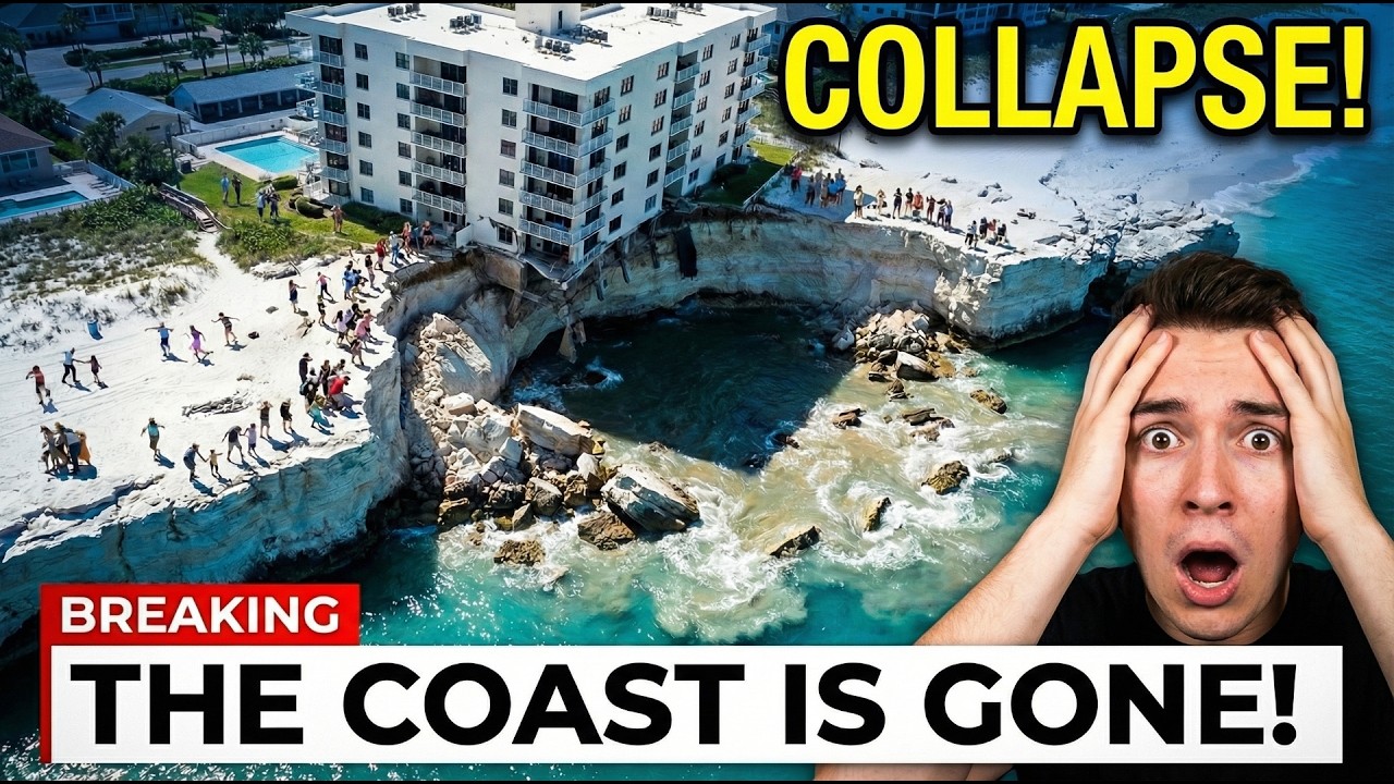 Florida's Coast CAVES IN—Giant Sinkholes ENGULF Beaches as Ancient Limestone COLLAPSES Beneath