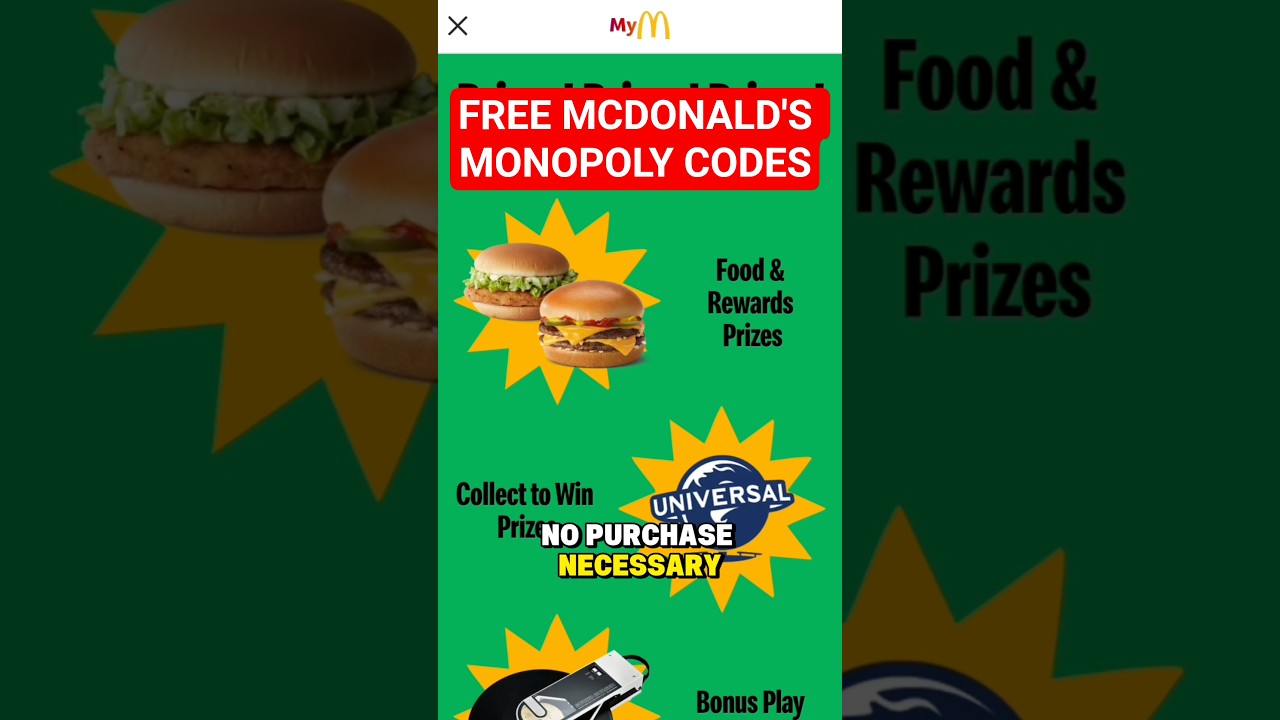 How to get FREE McDonald's Monopoly Codes!